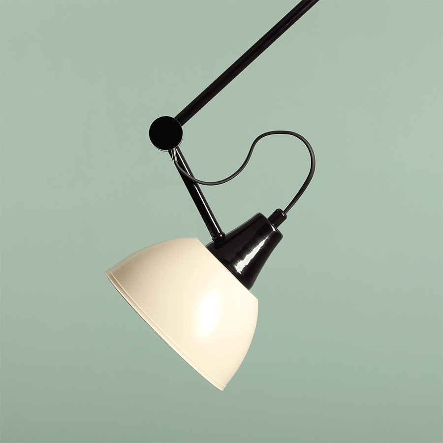 AIDA WALL AND CEILING ADJUSTABLE ARM LIGHT SHADE CREAM - DYKE & DEAN