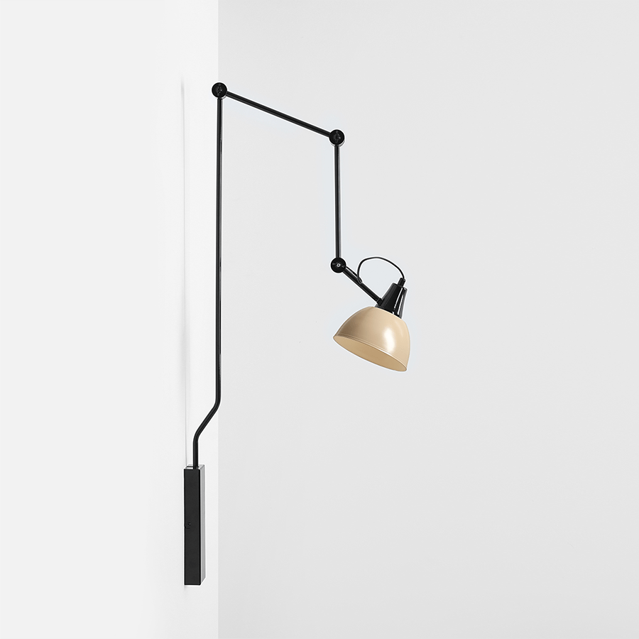 AIDA WALL AND CEILING LONG ADJUSTABLE ARM LIGHT SHADE BEIGE - DYKE & DEAN