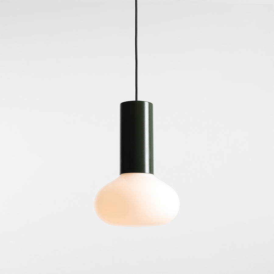 FLO OPAL GLASS ORB SMALL PENDANT LIGHT MOSS GREEN - DYKE & DEAN