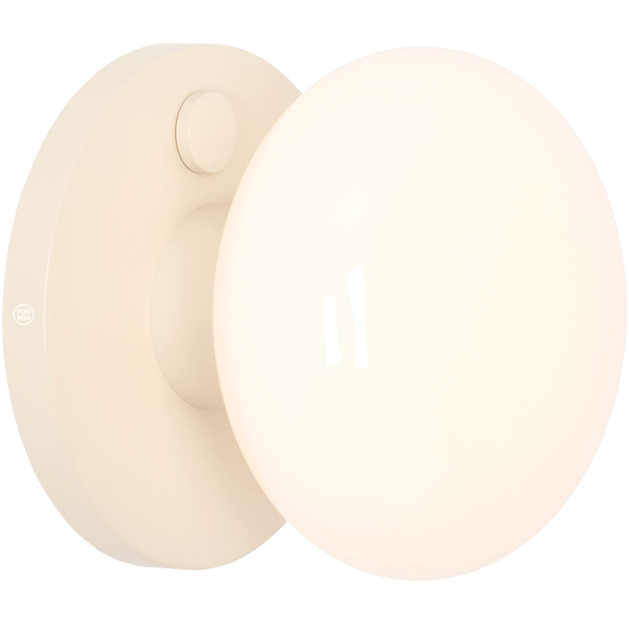 FLO OPAL GLASS ORB SWITCH WALL LIGHT CREAM - DYKE & DEAN