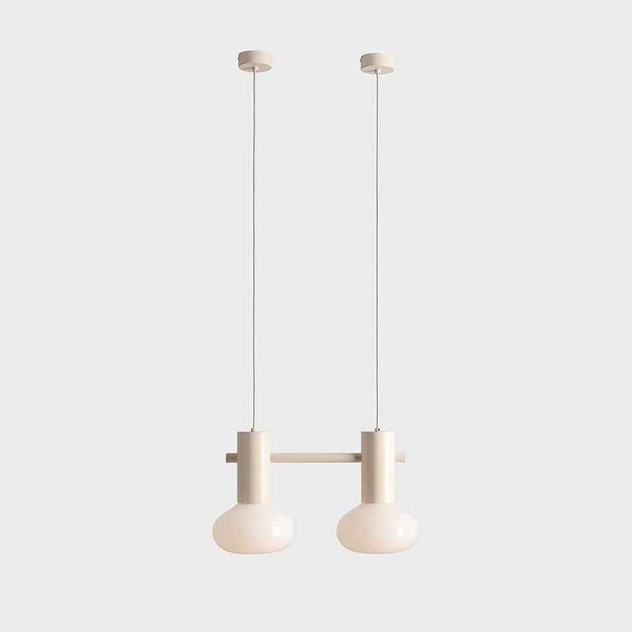 FLO SUSPENSION PENDANT 2 OPAL GLASS LIGHT CREAM - DYKE & DEAN