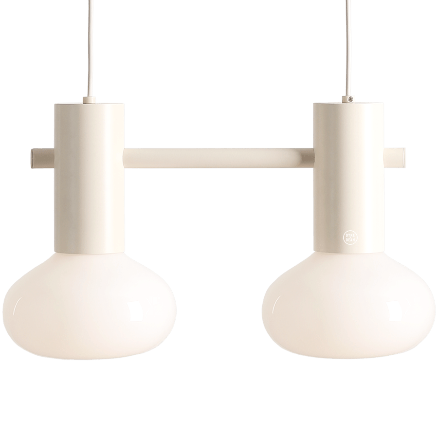 FLO SUSPENSION PENDANT 2 OPAL GLASS LIGHT CREAM - DYKE & DEAN