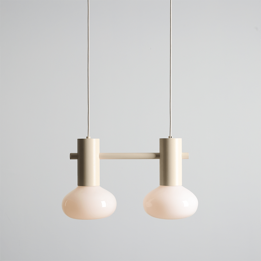 FLO SUSPENSION PENDANT 2 OPAL GLASS LIGHT CREAM - DYKE & DEAN