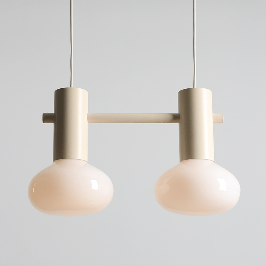 FLO SUSPENSION PENDANT 2 OPAL GLASS LIGHT CREAM - DYKE & DEAN