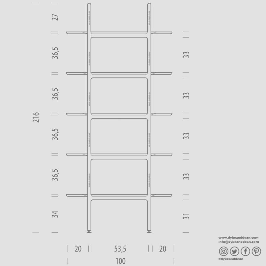 GAZZDA MUSE ROOM DIVIDER OAK TALL - DYKE & DEAN