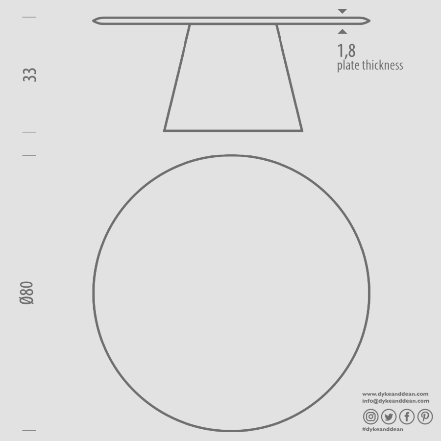 GAZZDA MUSHROOM COFFEE TABLE 80 - DYKE & DEAN