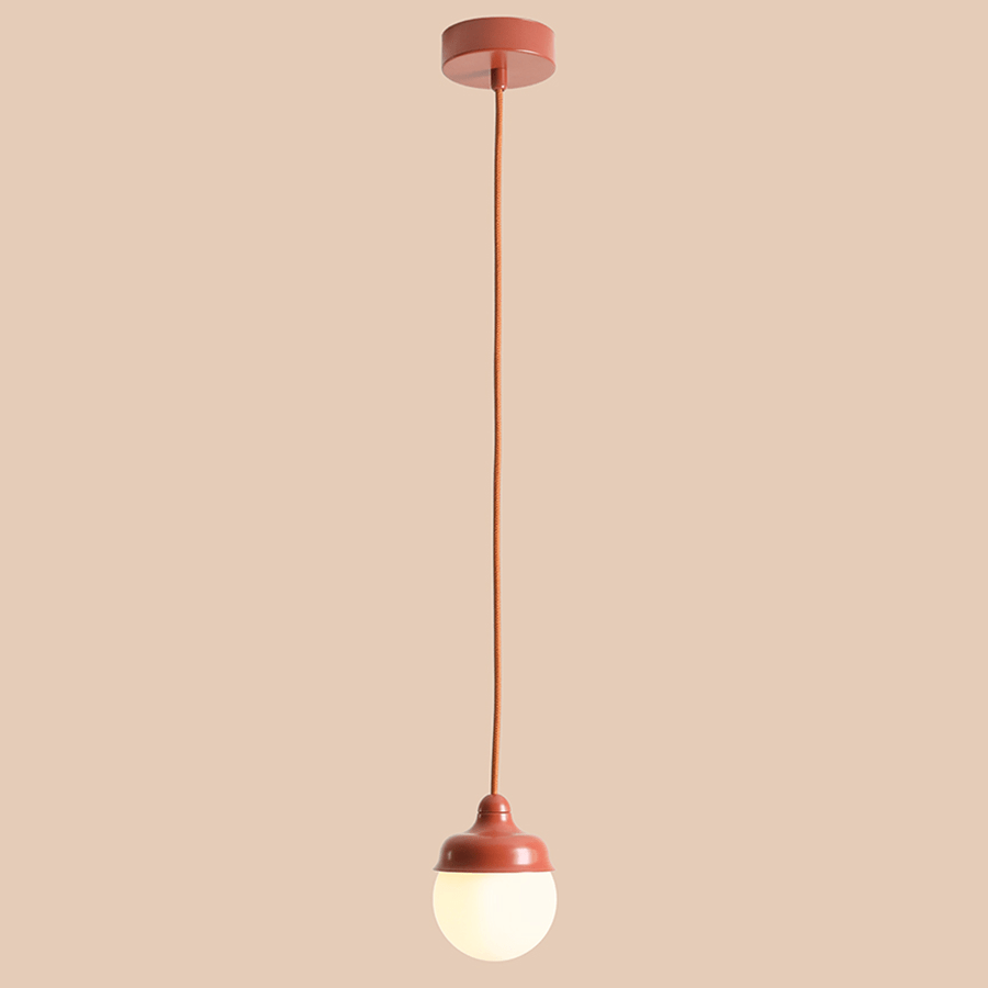 HANGING PENDANT GLOBE LIGHT RED - DYKE & DEAN