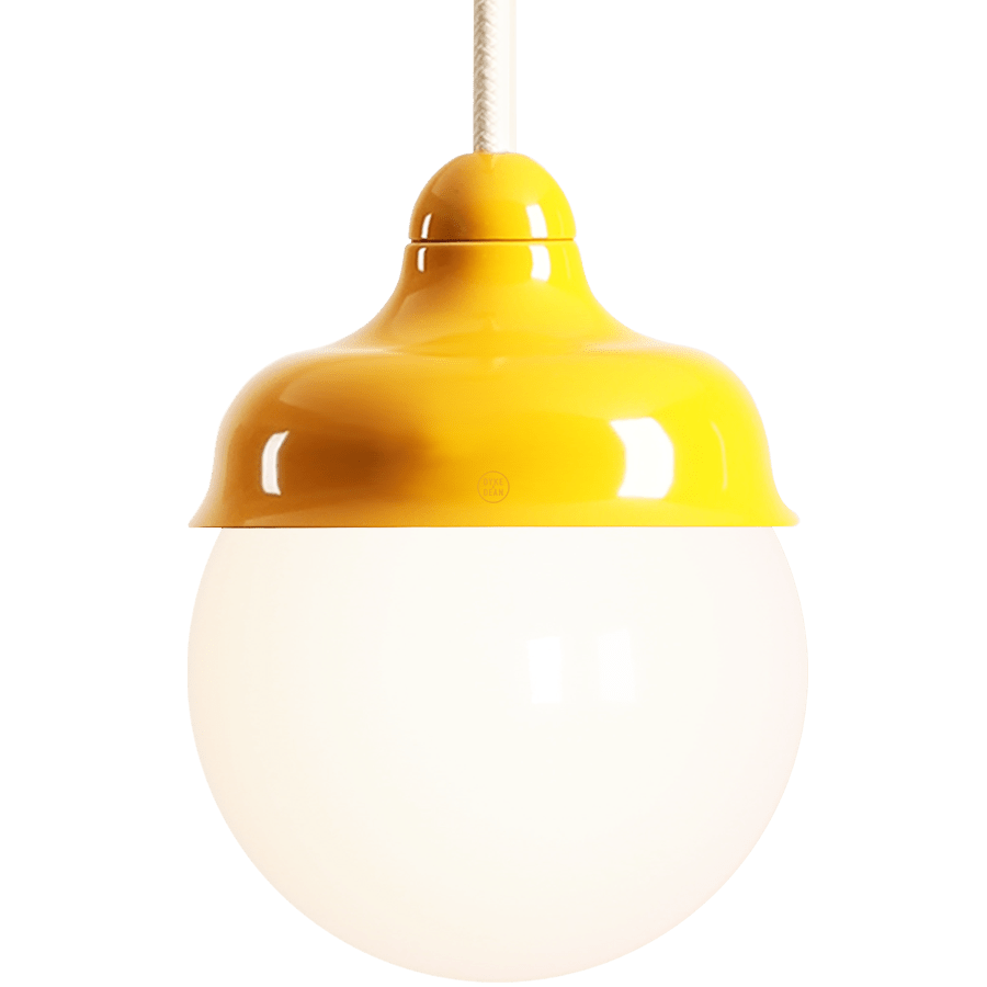 HANGING PENDANT GLOBE LIGHT YELLOW - DYKE & DEAN