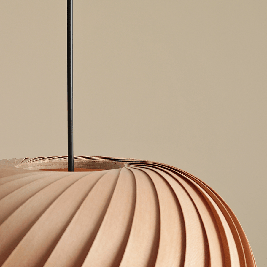 NATURE BEECH WOOD PENDANT LIGHT LARGE - DYKE & DEAN