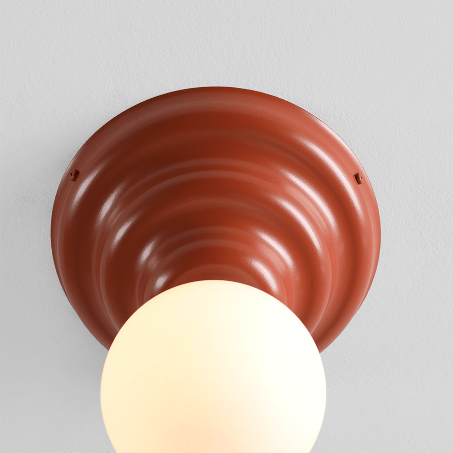 WAVE FIXED CEILING LIGHT RED - DYKE & DEAN