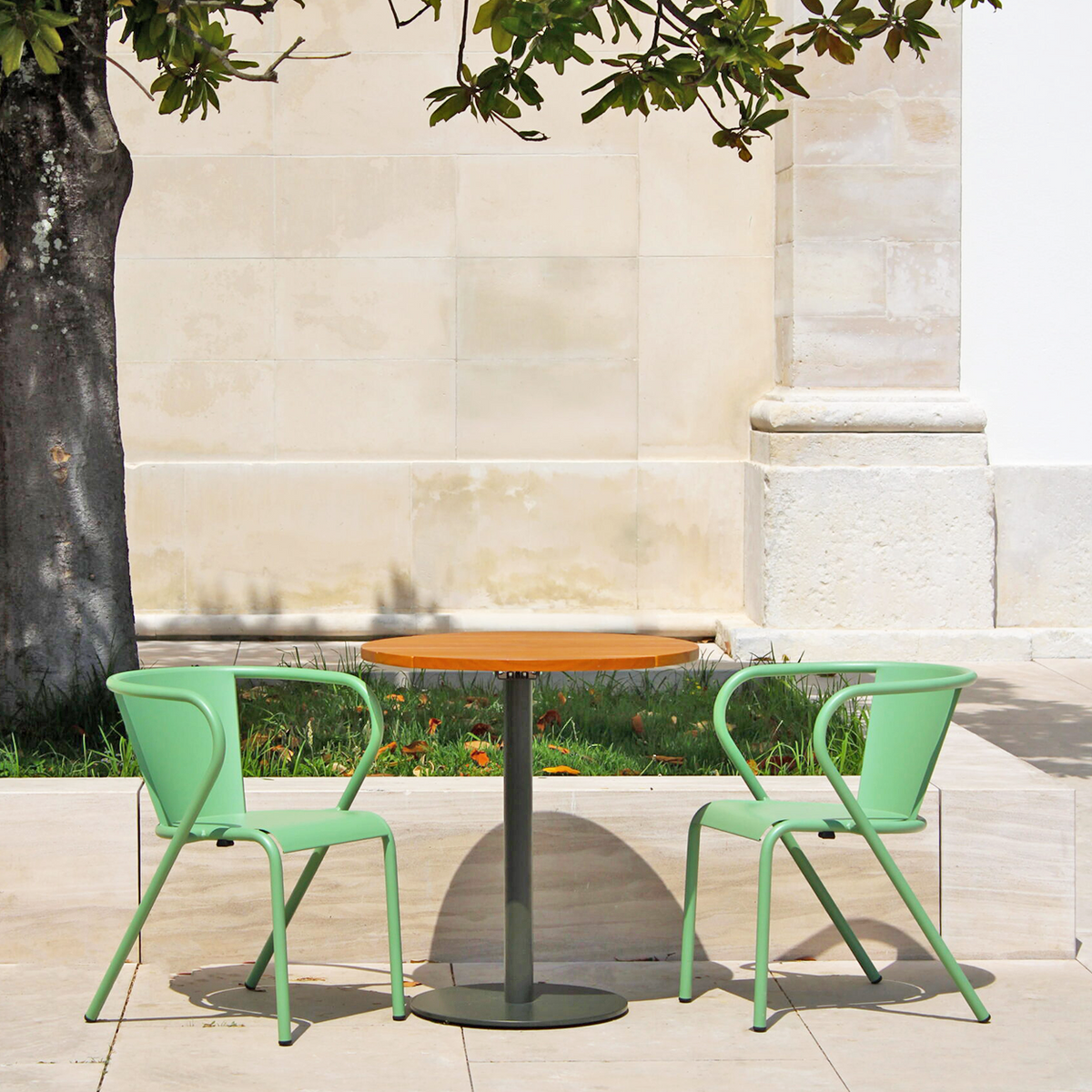 ADICO PLANA ROUND FOLDING TABLE WOOD TOP