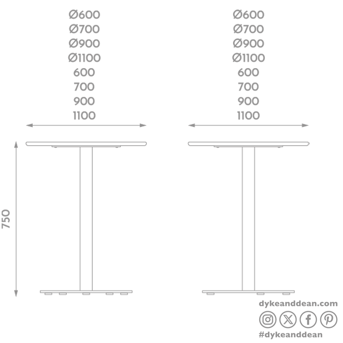 ADICO PLANA ROUND FOLDING TABLE STEEL
