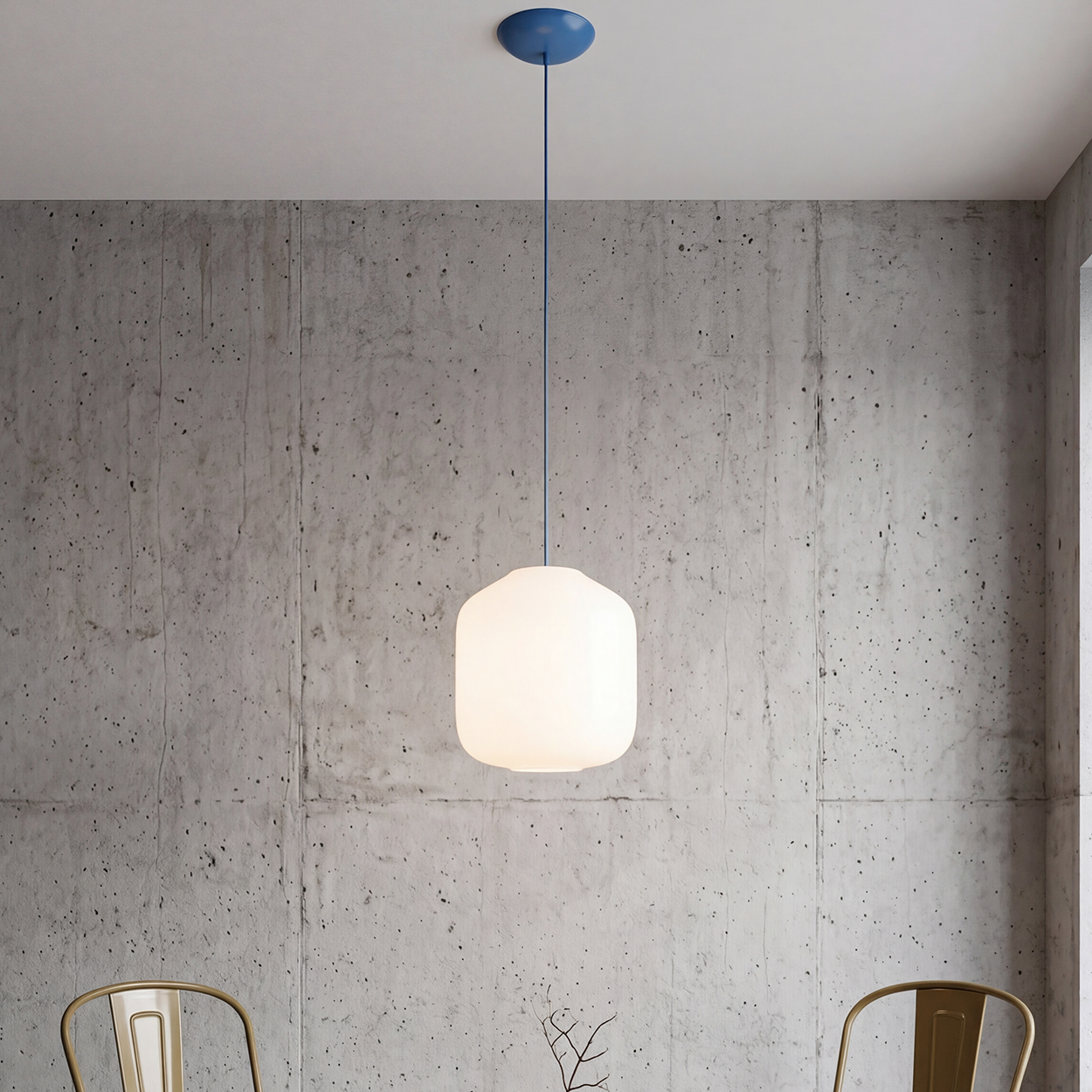 FLASK YELLOW GLASS PENDANT LIGHT SMALL