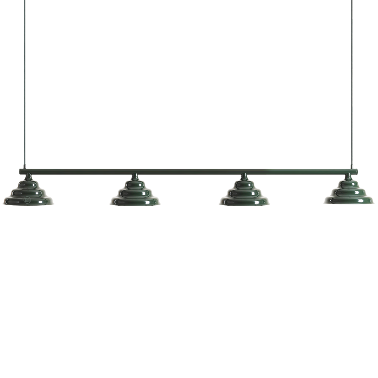 WAVE SUSPENSION BAR PENDANT 4 LIGHT GREEN