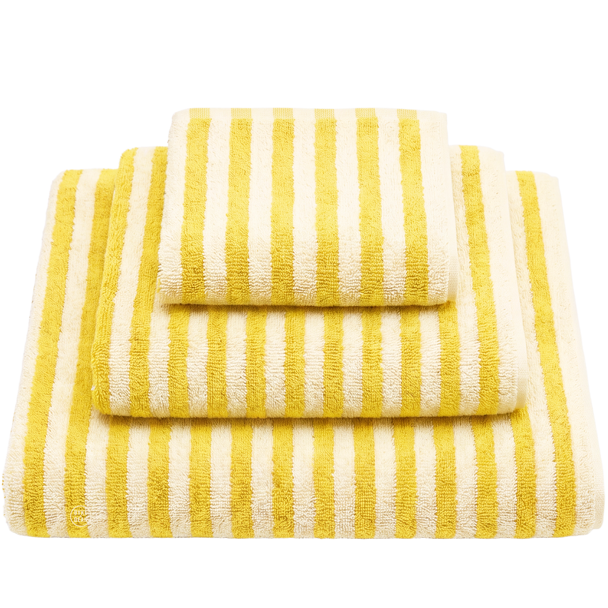 TOALLAS DE BAÑO DE RIZO PRISTINE Y AMARILLO FLUOR