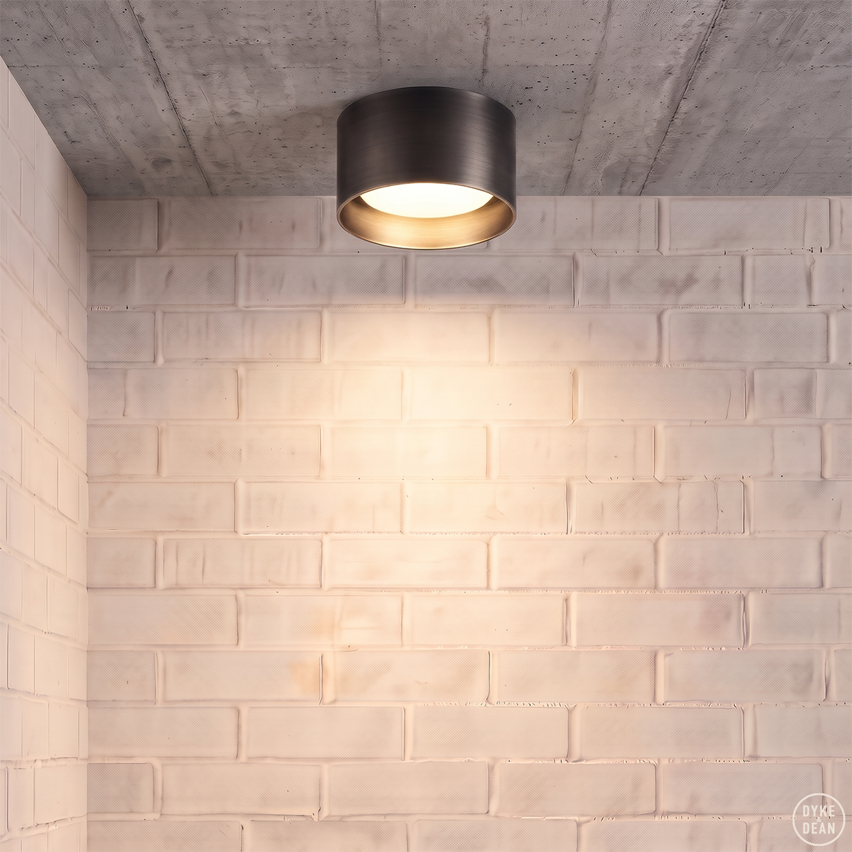 Ceiling puck light gun metal