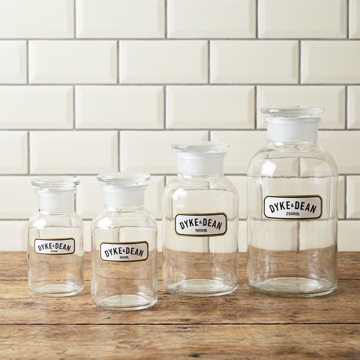 DYKE & DEAN APOTHECARY JAR CLEAR GLASS 500ML