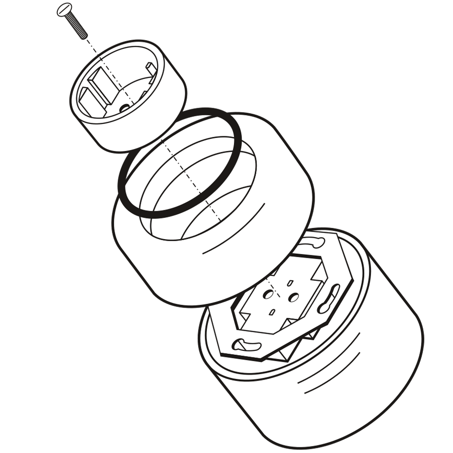 PORCELAIN ROUND SURFACE MOUNTED SCHUKO SOCKET SKY BLUE