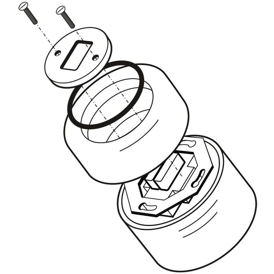 INTERRUPTOR DE LUZ PARED SUPERFICIE PORCELANA GRIS CENIZA DOBLE