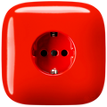 TOMA PARED PORCELANA LADRILLO ROJO SCHUKO