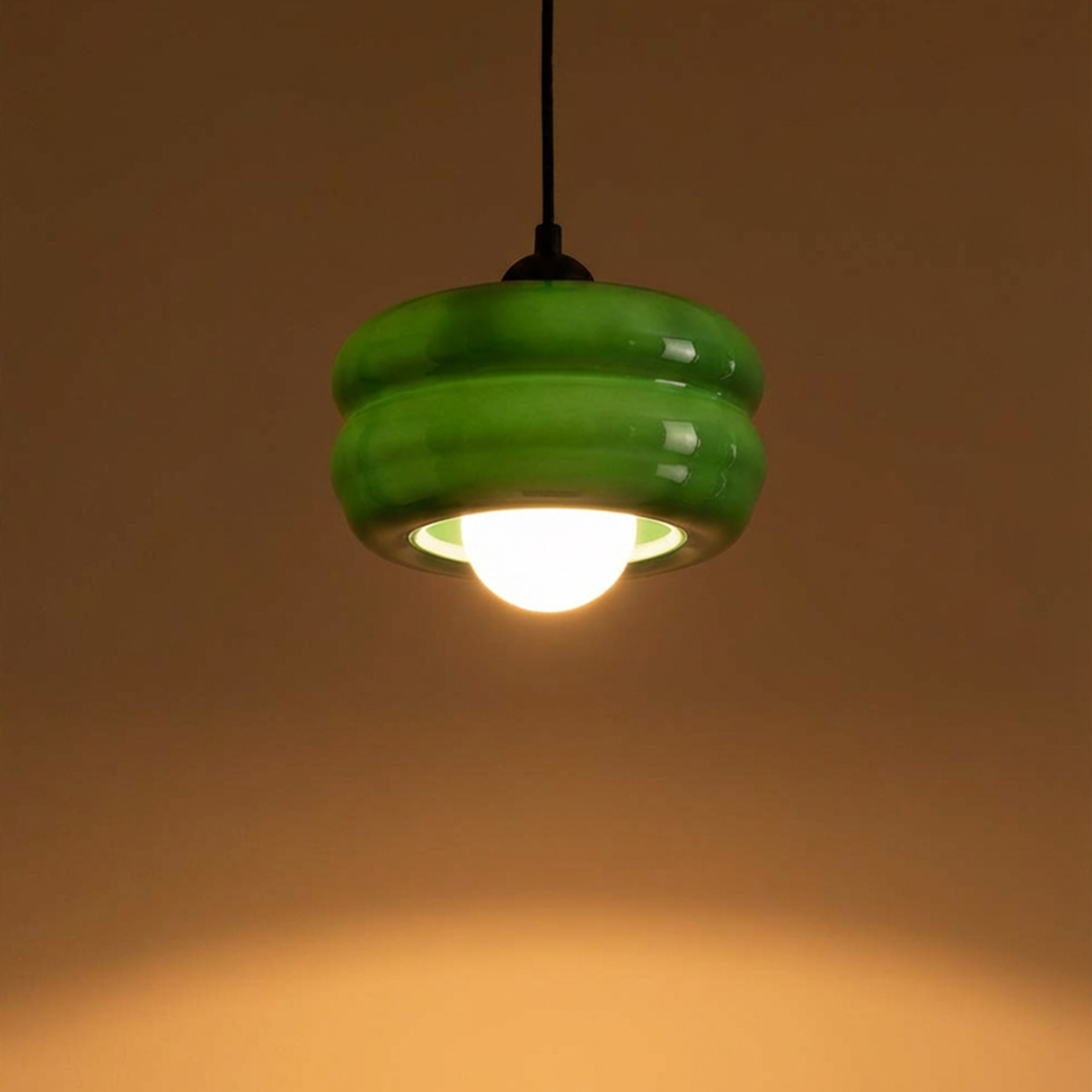 GREEN ORBIT GLASS GLOBE PENDANT LIGHT