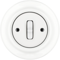 INTERRUPTOR DE LUZ DE PARED DE PORCELANA DE MADERA DE HAYA BLANCO