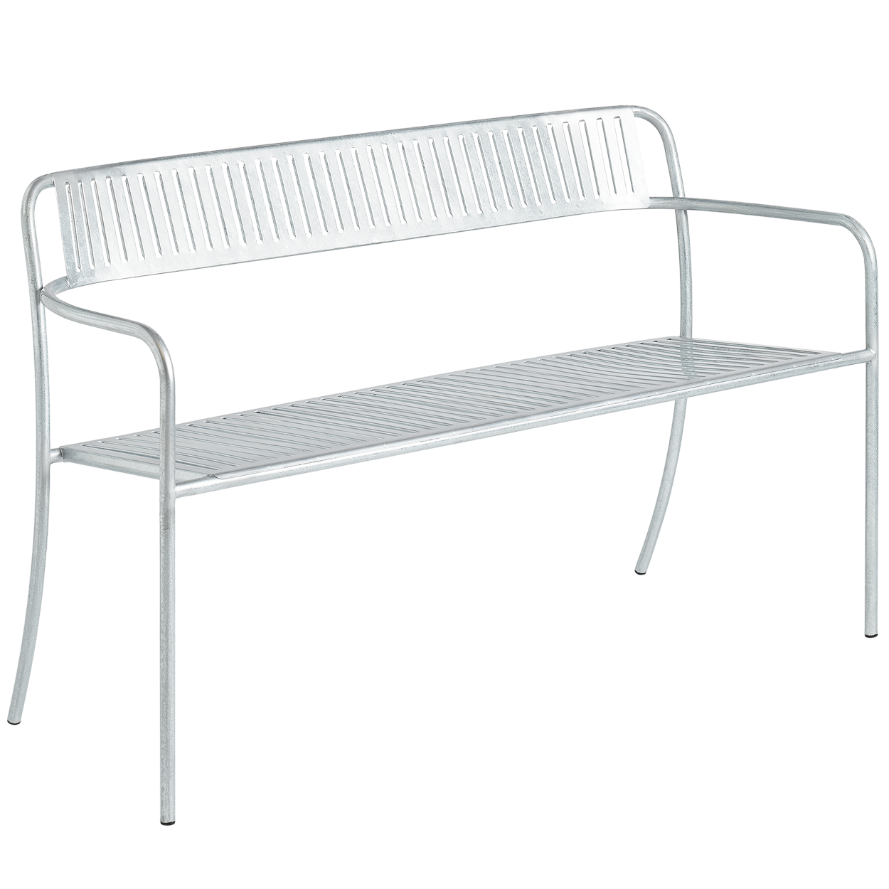 TOLIX PATIO BENCH WITH BACKREST