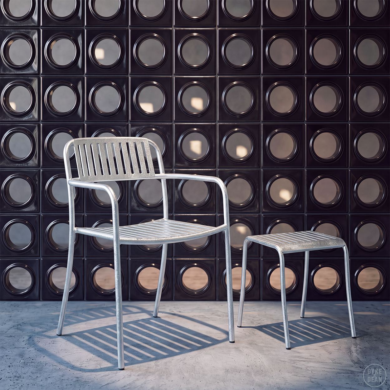 TOLIX PATIO ARMCHAIR