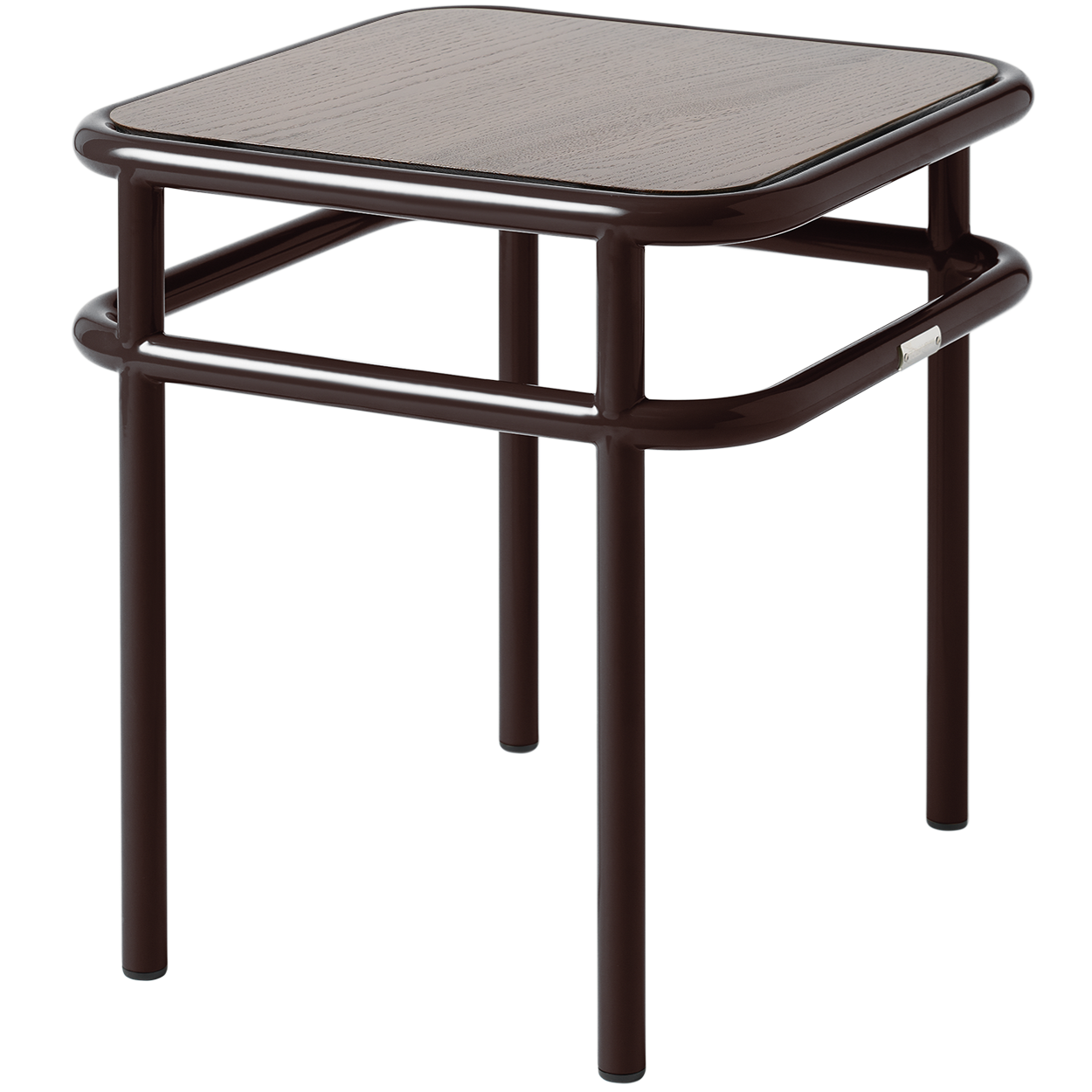 TOLIX UD SIDE TABLE WALNUT STAINED OAK TOP