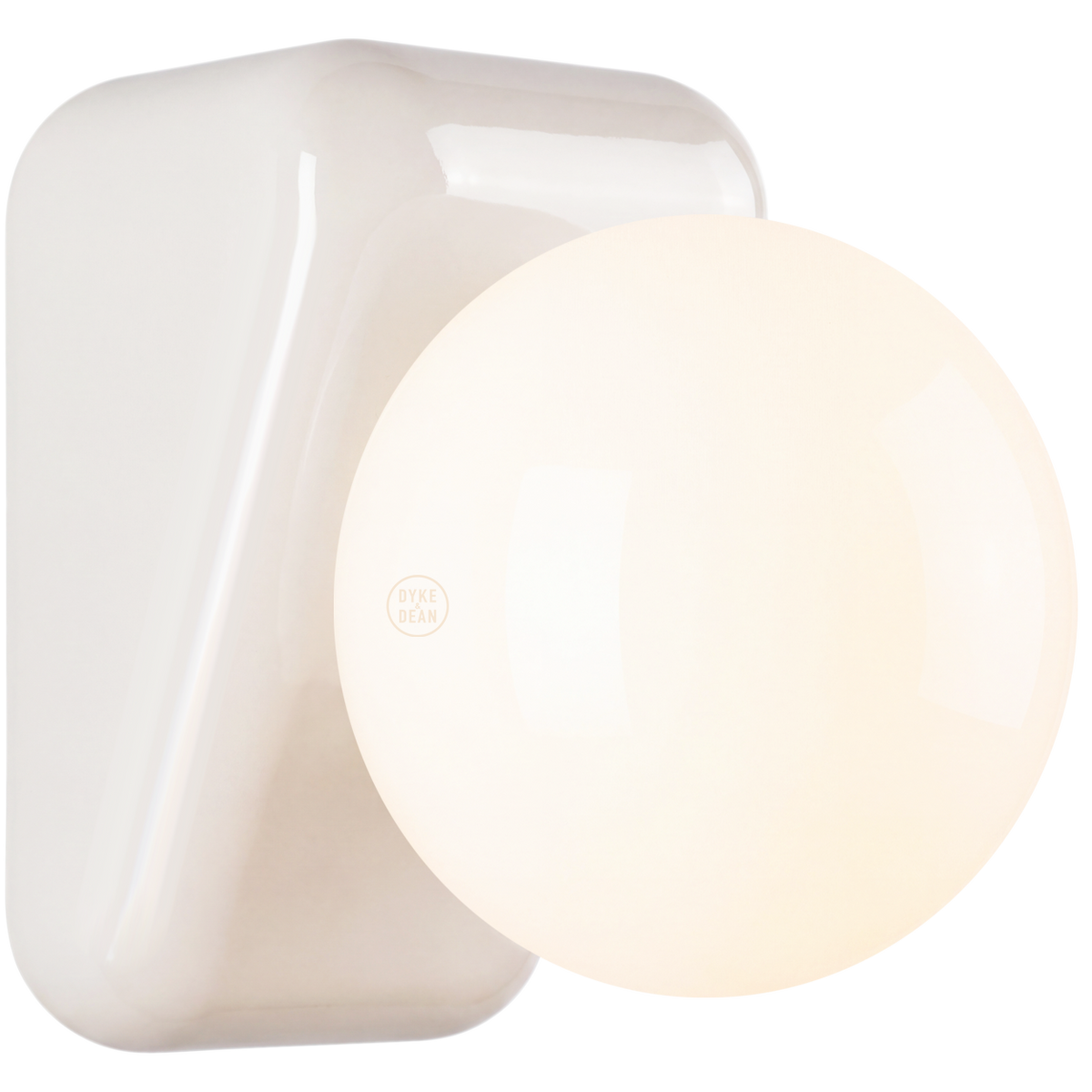 FLIP CERAMIC OPAL GLOBE WALL LIGHT