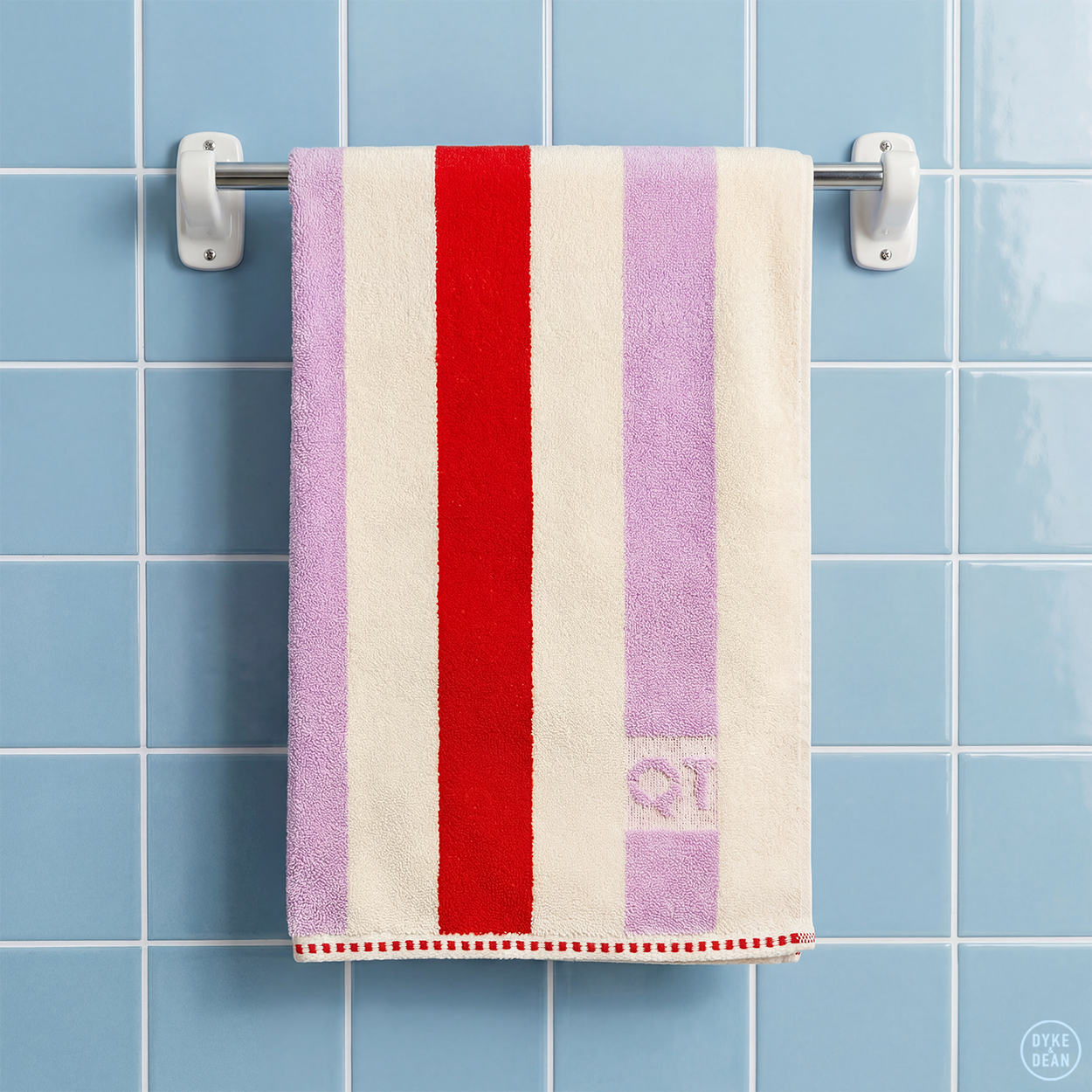 STRIPE BATH SHEET TOWEL CANDY