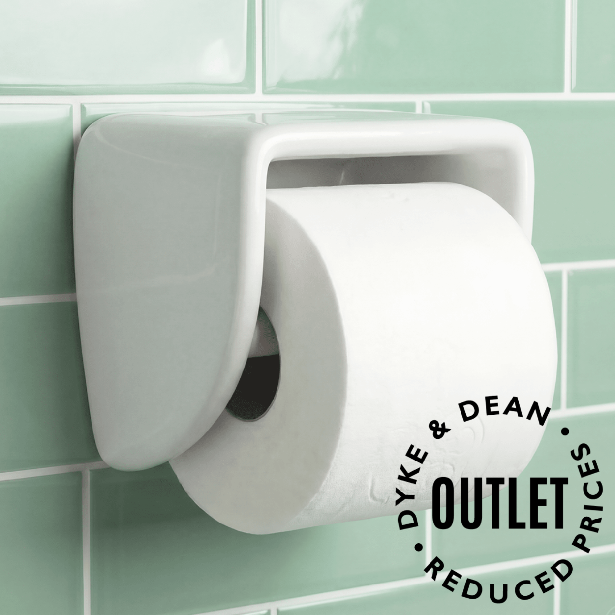 FLAT TOP PORCELAIN TOILET PAPER HOLDER WHITE OUTLET
