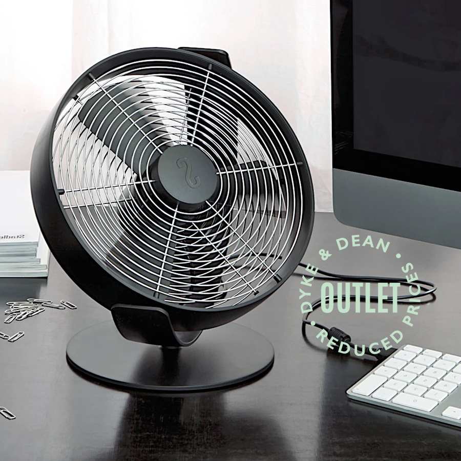 BLACK USB PORTABLE DESK FAN OUTLET