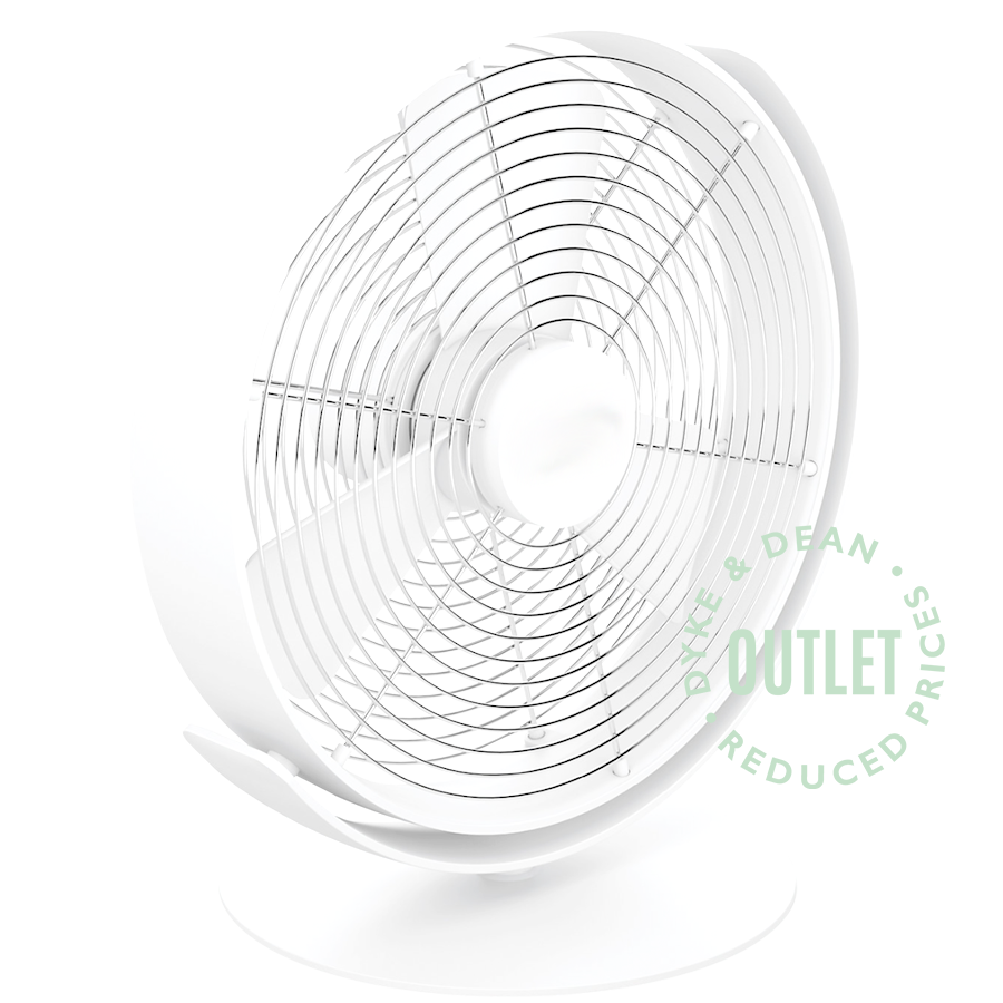 WHITE USB PORTABLE DESK FAN OUTLET