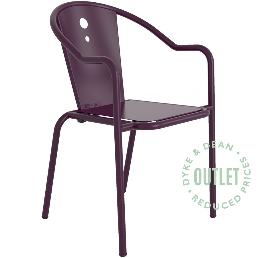 ADICO LIBELO PURPLE OUTDOOR STACKING CHAIR OUTLET - DYKE & DEAN