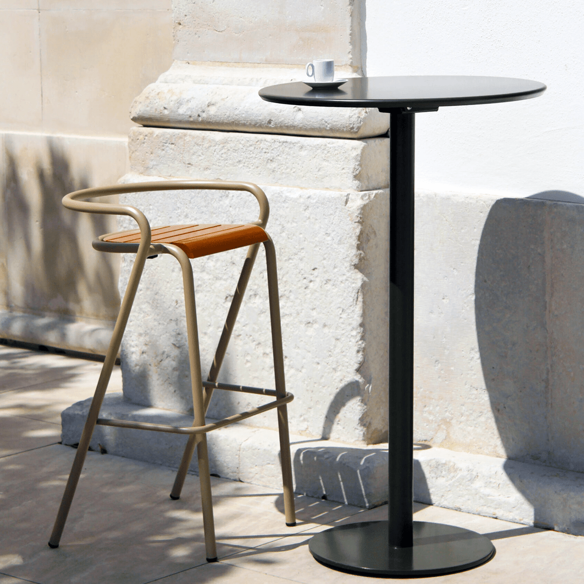 ADICO PLANA ROUND HIGH TABLE STEEL - DYKE & DEAN