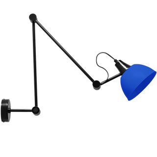 AIDA WALL AND CEILING ADJUSTABLE ARM LIGHT SHADE COBALT - DYKE & DEAN