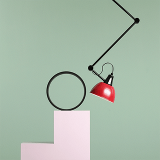 AIDA WALL AND CEILING ADJUSTABLE ARM LIGHT SHADE RED WINE - DYKE & DEAN