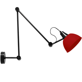 AIDA WALL AND CEILING ADJUSTABLE ARM LIGHT SHADE RED WINE - DYKE & DEAN