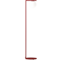ANGLED OPAL GLASS GLOBE FLOOR LIGHT RED - DYKE & DEAN