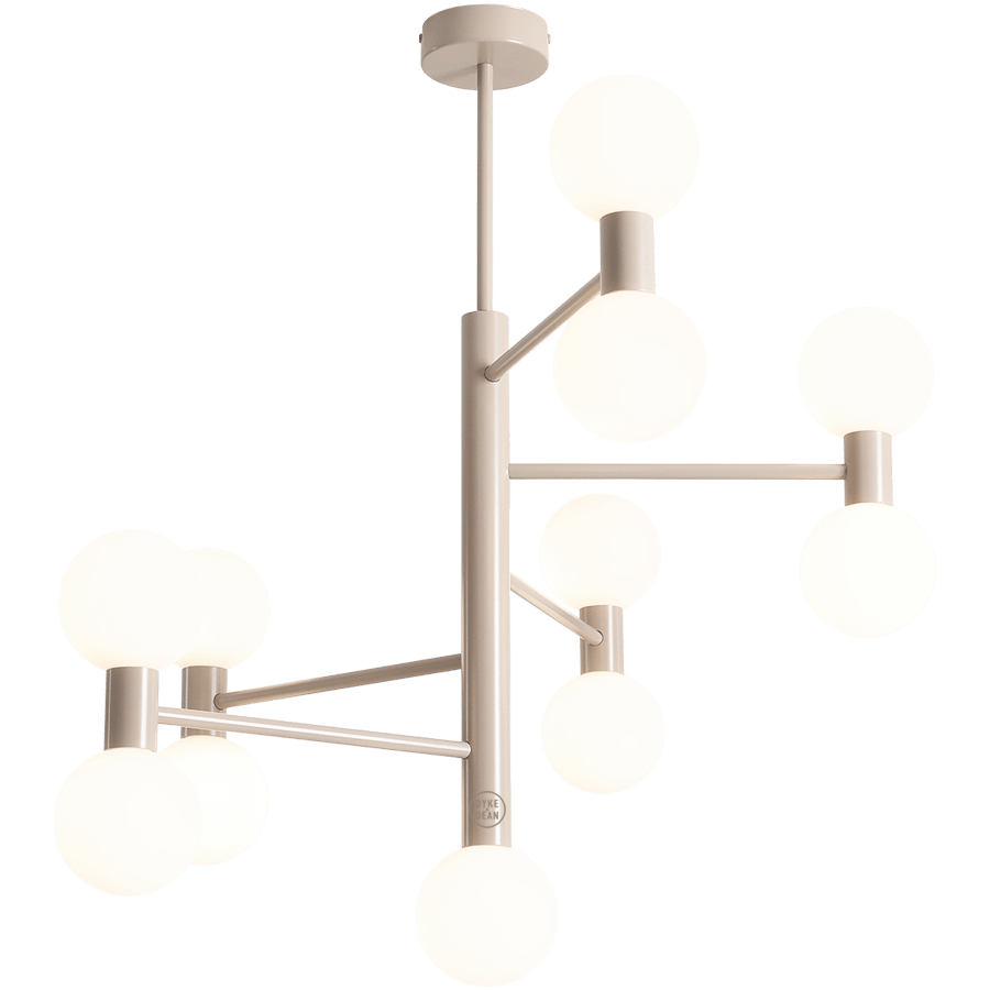 BATON GLOBE FIXED CEILING PENDANT BEIGE 11 LIGHTS - DYKE & DEAN