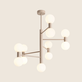 BATON GLOBE FIXED CEILING PENDANT BEIGE 11 LIGHTS - DYKE & DEAN