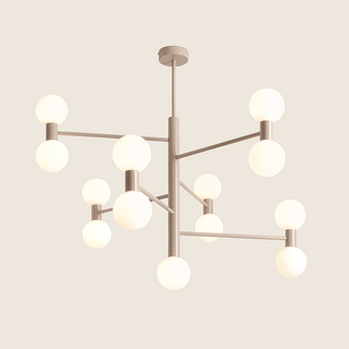 BATON GLOBE FIXED CEILING PENDANT BEIGE 11 LIGHTS - DYKE & DEAN