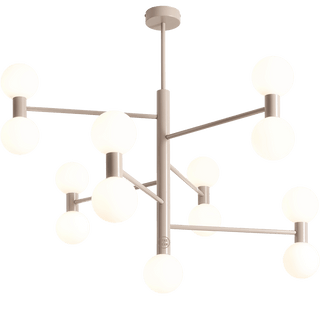 BATON GLOBE FIXED CEILING PENDANT BEIGE 13 LIGHTS - DYKE & DEAN