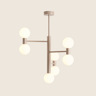 BATON GLOBE FIXED CEILING PENDANT BEIGE 7 LIGHTS - DYKE & DEAN