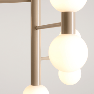 BATON GLOBE FIXED CEILING PENDANT BEIGE 7 LIGHTS - DYKE & DEAN