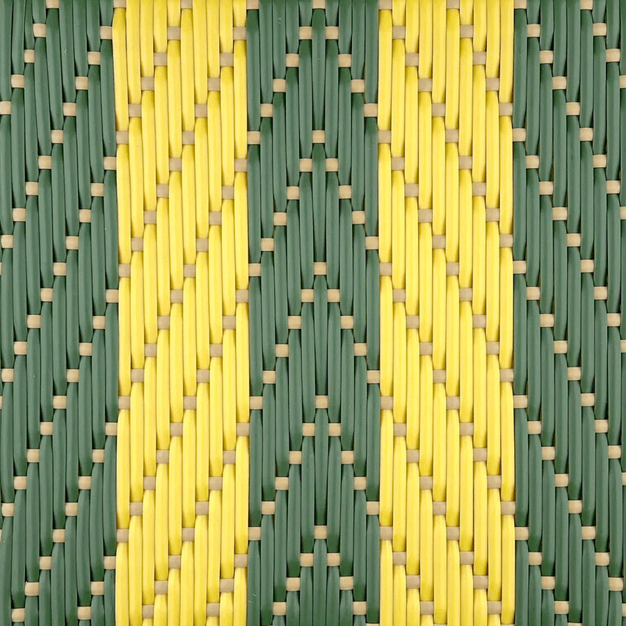 BISTRO RATTAN BAR CHAIR STRIPES YELLOW GREEN - DYKE & DEAN