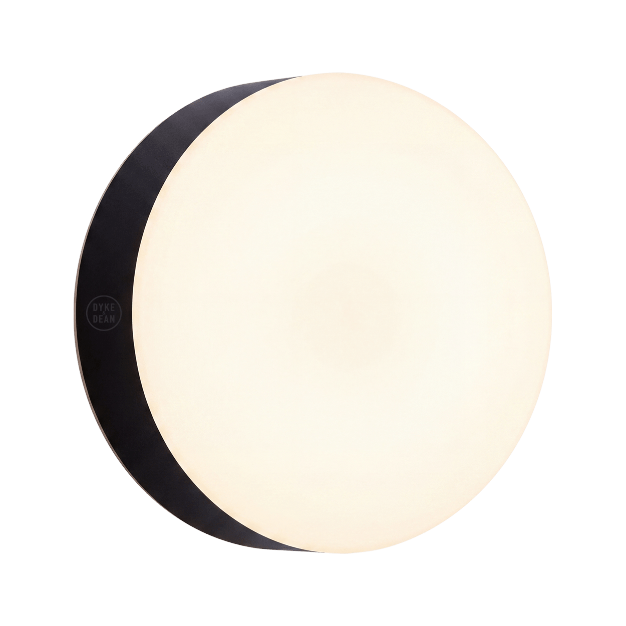 BLACK DISC WALL & CEILING LIGHT 340MM - DYKE & DEAN
