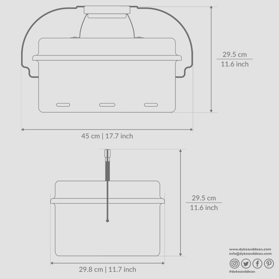 BLACK ENAMEL BARBEQUE - DYKE & DEAN