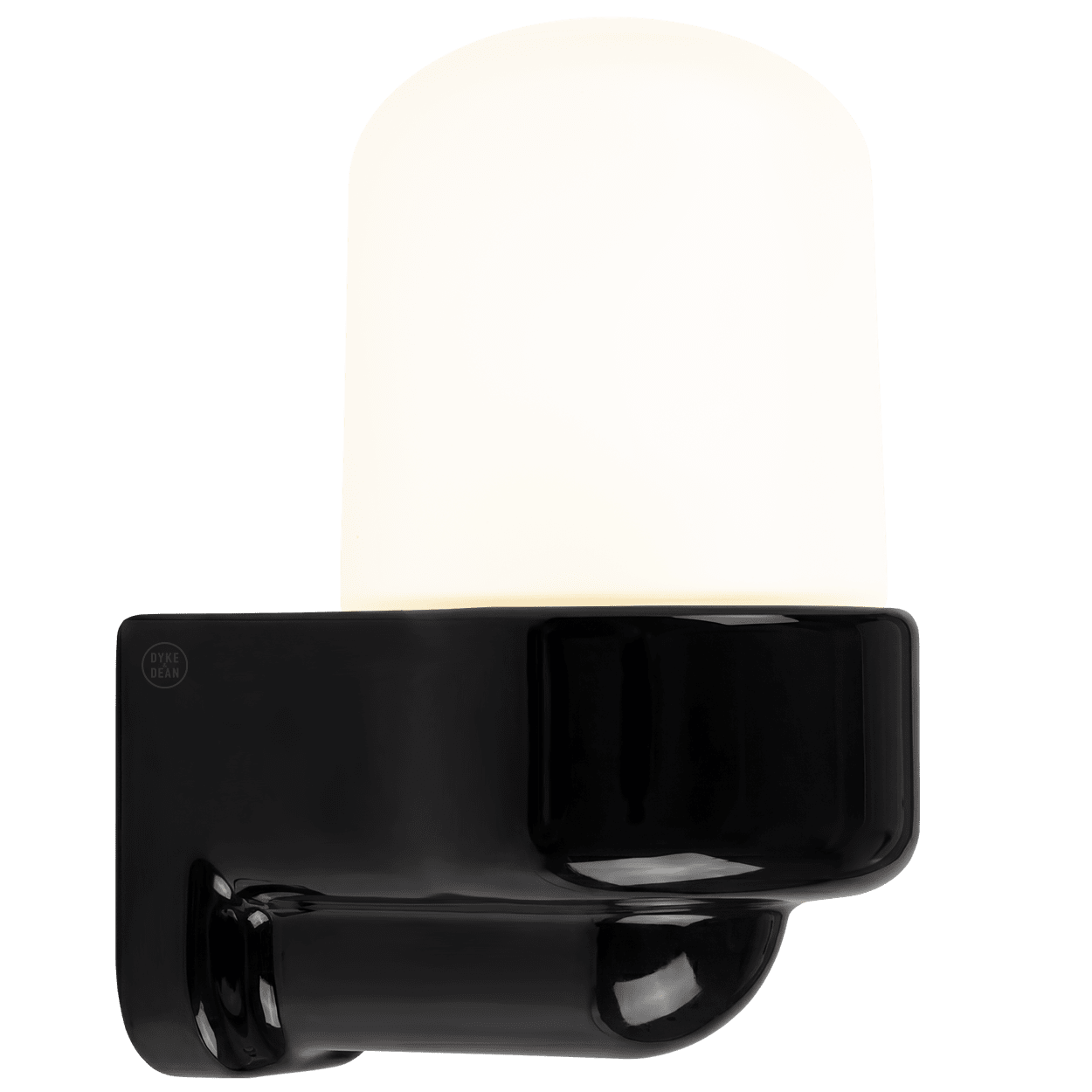 BLACK FROSTED PORCELAIN WATERPROOF SAUNA WALL LIGHT - DYKE & DEAN